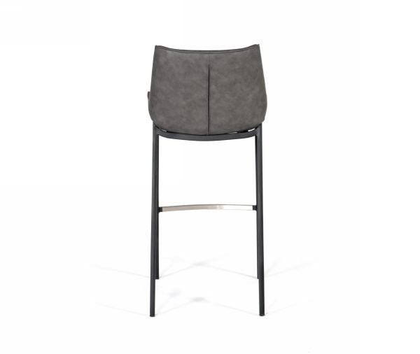 Modrest Robert - Modern Grey Eco-Leather Bar Stool (Set of 2) - Image 4