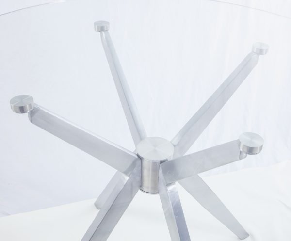 Modrest Dallas - Modern Brushed Stainless Steel Dining Table - Image 2