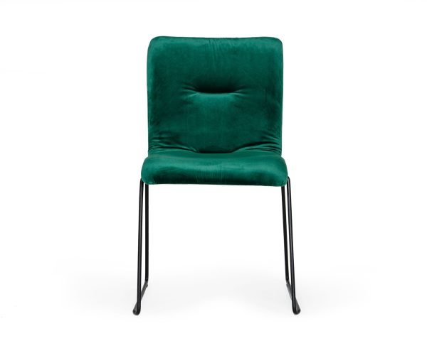 Modrest Yannis - Modern Green Fabric Dining Chair (Set of 2) - Image 2