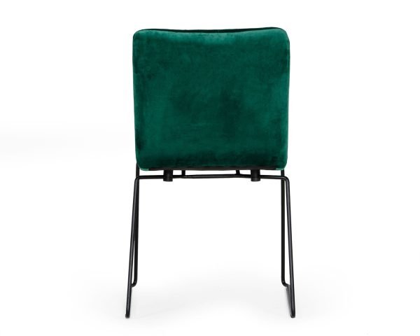 Modrest Yannis - Modern Green Fabric Dining Chair (Set of 2) - Image 4