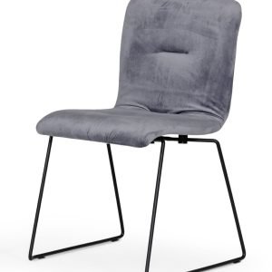 Modrest Yannis - Modern Grey Fabric Dining Chair (Set of 2)