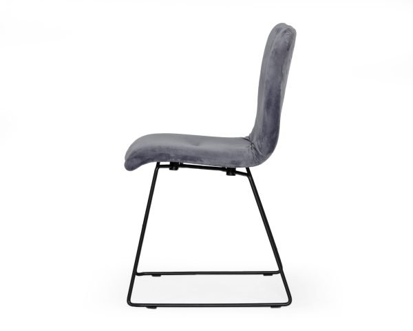 Modrest Yannis - Modern Grey Fabric Dining Chair (Set of 2) - Image 3