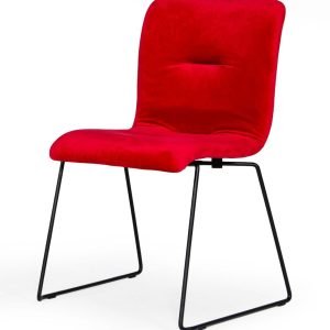 Modrest Yannis - Modern Red Fabric Dining Chair (Set of 2)