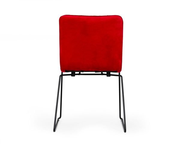 Modrest Yannis - Modern Red Fabric Dining Chair (Set of 2) - Image 4