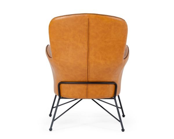 Modrest Kirk - Modern Brown Eco-Leather Accent Chair - Image 5