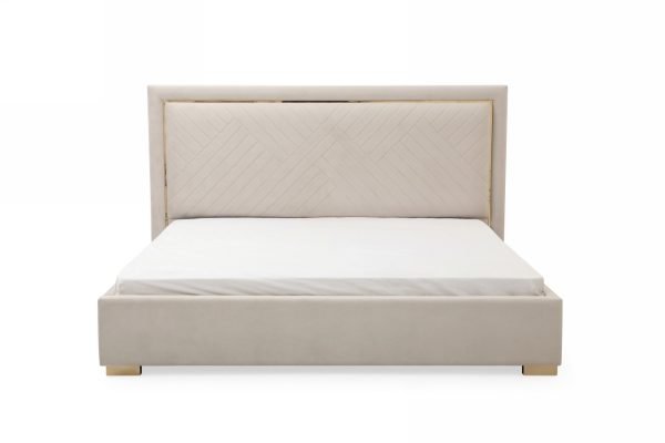 Modrest Corrico - Modern Off White and Champagne Gold Bedroom Set - Image 2