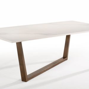 Nova Domus Jozy - Modern Marble & Walnut Dining Table