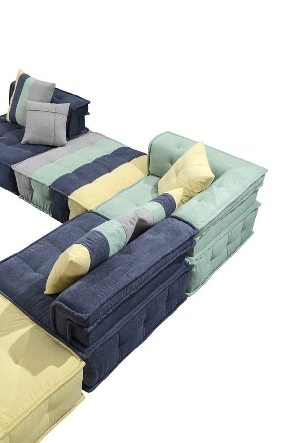 Divani Casa Dubai -  Modern Multicolored Fabric Modular Sectional Sofa - Image 2