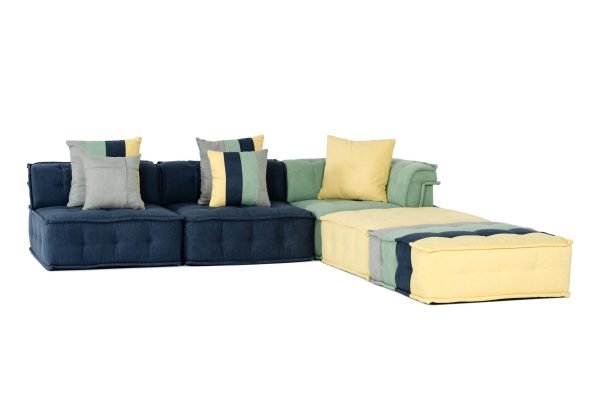 Divani Casa Dubai -  Modern Multicolored Fabric Modular Sectional Sofa - Image 5