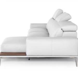 Estro Salotti Villeneuve - Modern White Italian Leather Sectional Sofa