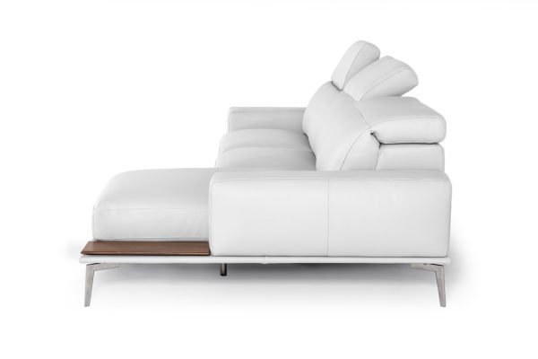 Estro Salotti Villeneuve - Modern White Italian Leather Sectional Sofa