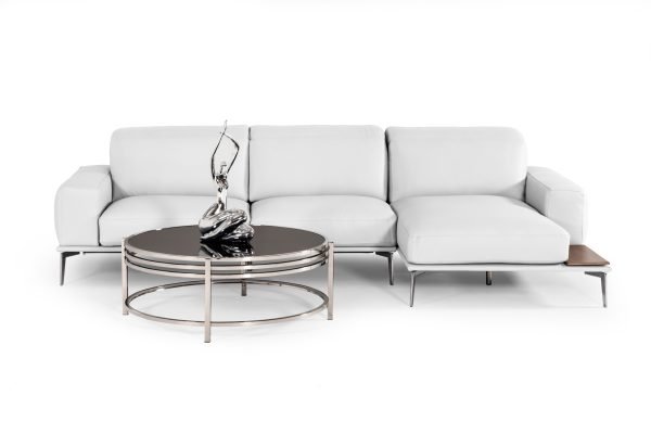 Estro Salotti Villeneuve - Modern White Italian Leather Sectional Sofa - Image 2