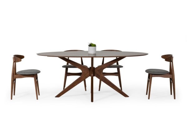 Modrest Prospect - Modern Oval Walnut Dining Table - Image 5