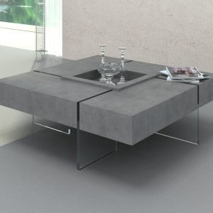 Modrest Shauna - Modern Faux Concrete Floating Coffee Table