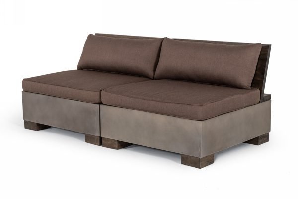 Modrest Delaware - Modern Concrete Modular Sectional Sofa Set with Square Coffee Table - Image 5
