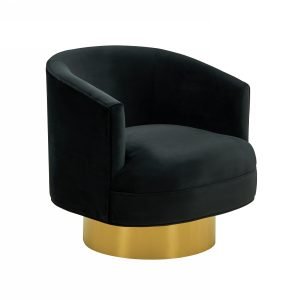 Divani Casa Basalt - Modern Black Fabric Accent Chair