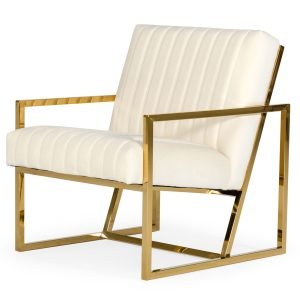 Divani Casa Baylor - Modern Off-White Accent Chair