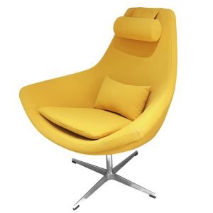 Modern Kenora - Modern Yellow Eco-Leather Accent Chair