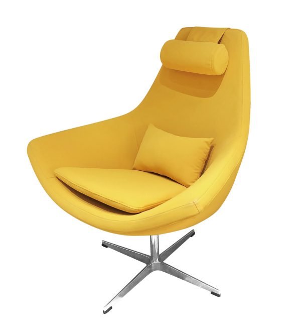 Modern Kenora - Modern Yellow Eco-Leather Accent Chair