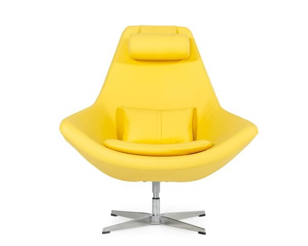 Modern Kenora - Modern Yellow Eco-Leather Accent Chair - Image 5
