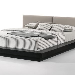 Modrest Tokyo - Eastern King Contemporary Black and Grey Platform Bed