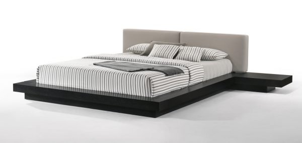 Modrest Tokyo - Eastern King Contemporary Black and Grey Platform Bed