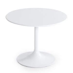 Modrest Karen - Mid-Century White Round Dining Table