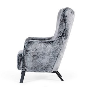 Modrest Findon - Glam Grey Faux Fur Accent Chair