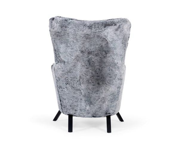 Modrest Findon - Glam Grey Faux Fur Accent Chair - Image 3