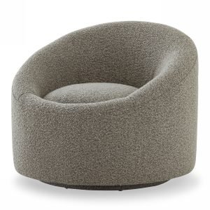 Modrest Frontier - Glam Grey Fabric Accent Chair