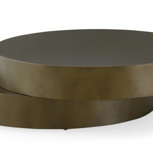 Modrest Grayson - Glam Brushed Bronze Metallic Coffee Table