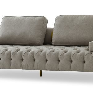 Divani Casa Ladera - Glam Grey and Gold Fabric Sofa