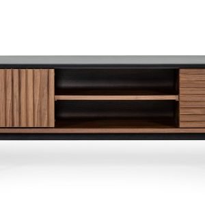 Modrest Maggie - Modern Walnut and Grey TV Stand