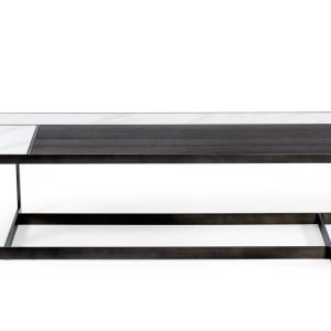 Modrest Fargo - Modern Ceramic & Grey Walnut Coffee Table