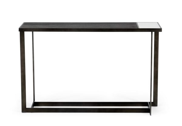 Modrest Fargo - Modern Ceramic & Grey Walnut Console Table