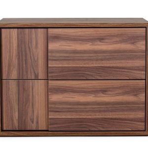 Nova Domus Asus - Italian Modern Walnut Nightstand