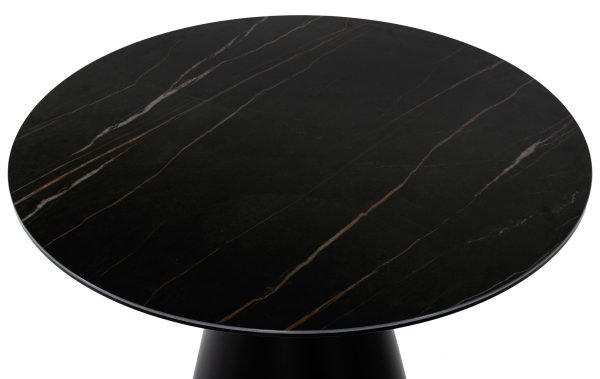 Modrest Edith - Modern Round Black Ceramic Dining Table - Image 3