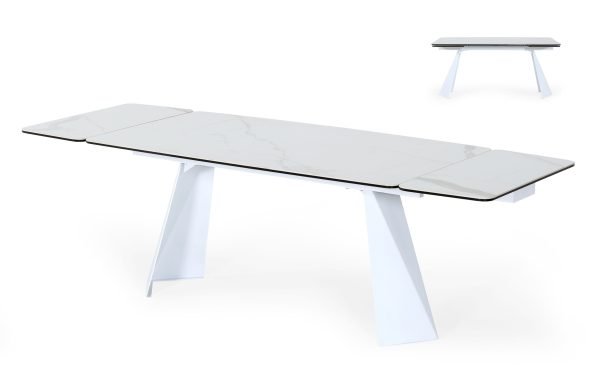 Modrest Encanto - Modern White Ceramic Dining Table - Image 2