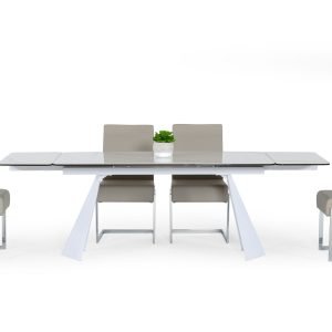 Modrest Encanto - Modern White Ceramic Dining Table