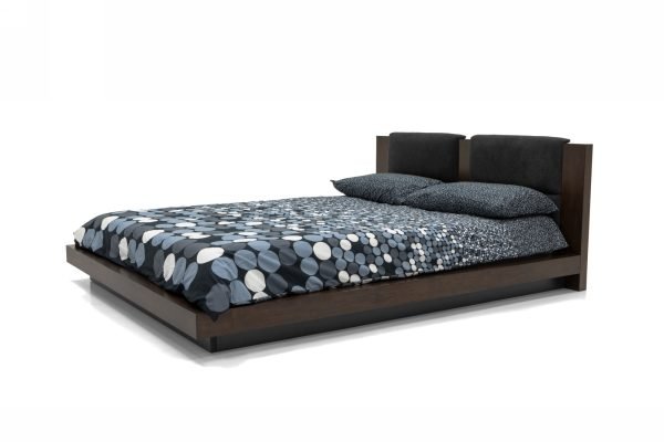 Nova Domus Fantasia - Contemporary Dark Walnut and Dark Grey Bed - Image 4