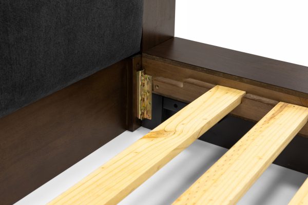 Nova Domus Fantasia - Contemporary Dark Walnut and Dark Grey Bed - Image 5