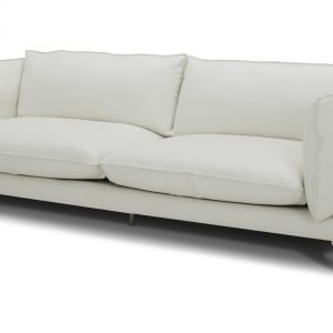 Divani Casa Harvest - Modern White Full Leather Sofa