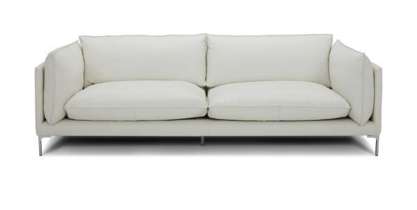 Divani Casa Harvest - Modern White Full Leather Sofa Set - Image 4