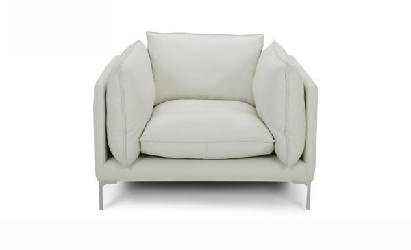 Divani Casa Harvest - Modern White Full Leather Sofa Set - Image 3