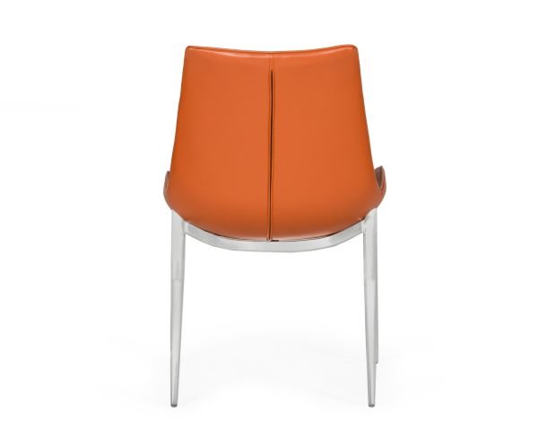 Modrest Holt - Modern Cognac Eco-Leather Dining Chair  (Set of 2) - Image 3