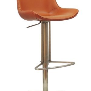 Modrest Hopkin - Modern Cognac Eco-Leather Bar Stool