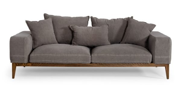 Divani Casa Corina - Modern Grey Fabric Sofa