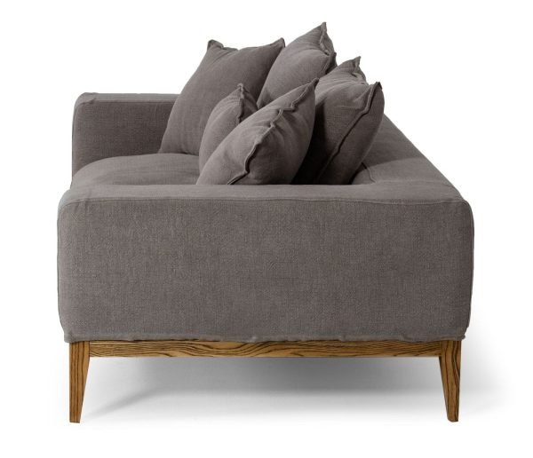 Divani Casa Corina - Modern Grey Linen Loveseat - Image 4