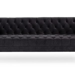 Divani Casa Chavez - DK Grey Velvet Sofa