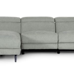 Divani Casa Lupita - Modern Grey Fabric Left Facing Sectional Sofa